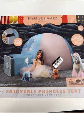 NEW FAO Schwarz Fairytale Princess Inflatable Princess Dome Tent